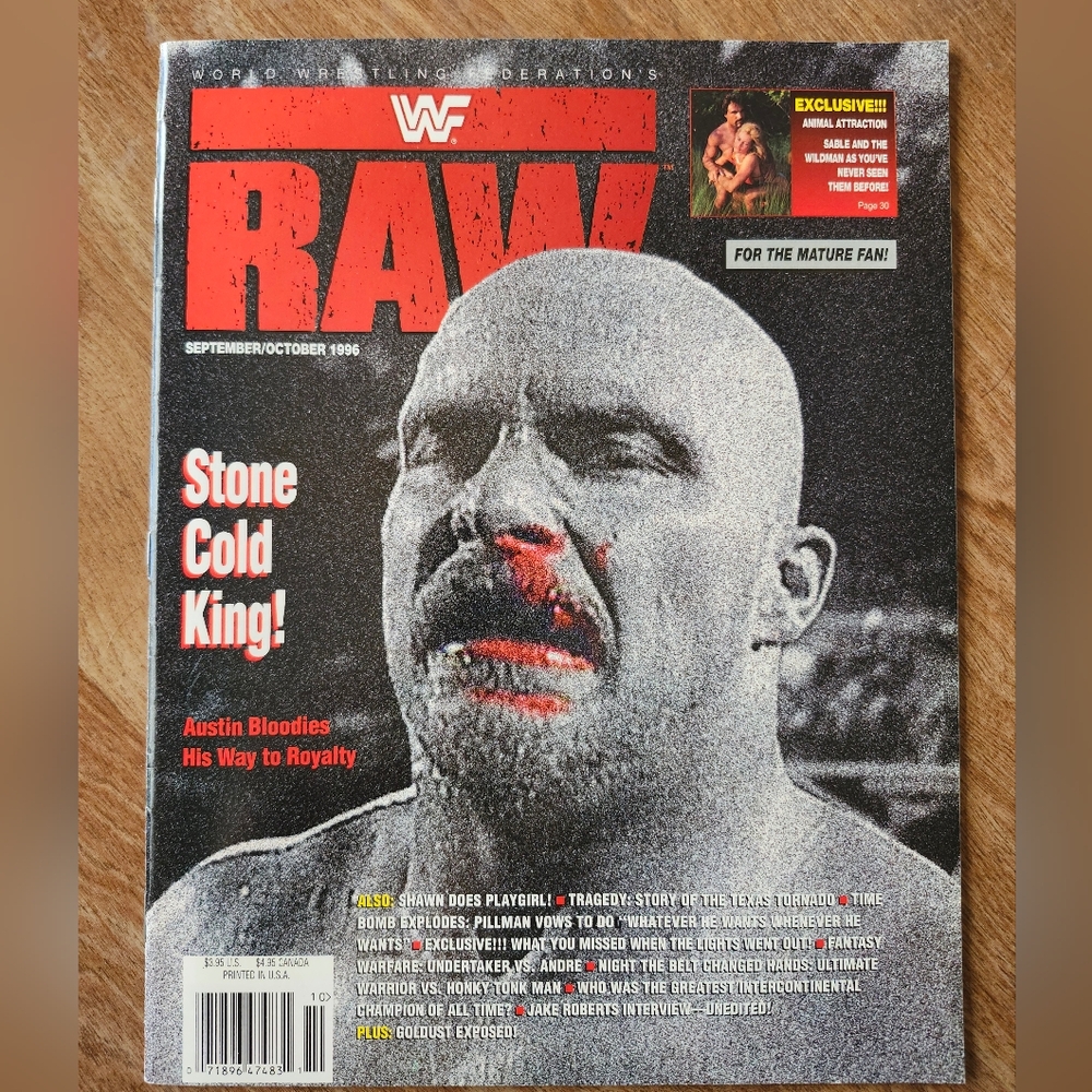WWF Stone Cold Steve Austin Raw Magazine  September/October 1998